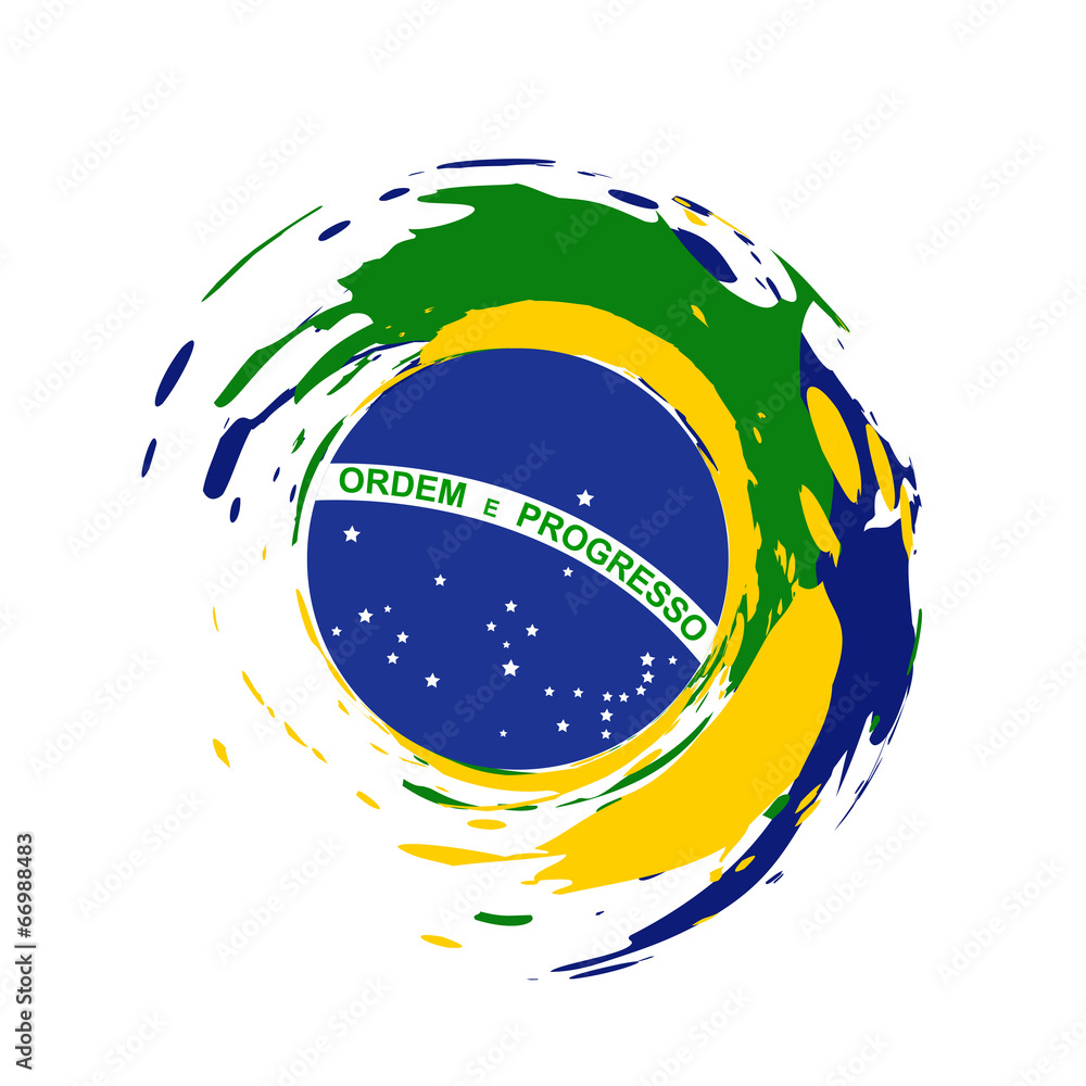 brazil flag design - obrazy, fototapety, plakaty 