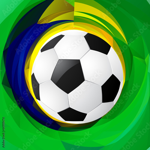 football in green background