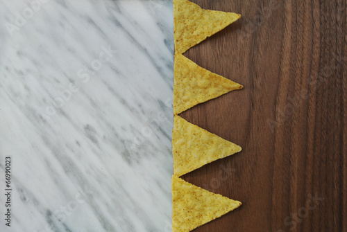 Fotografía Nachos on wooden background