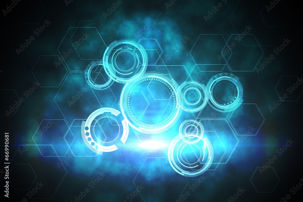 Blue and black technology dial design Blue and black technology dial design