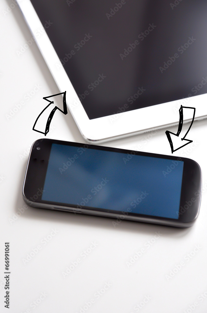 Tablet and mobile phone sync Tablet and mobile phone sync