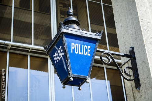 Foto Old fashioned police sign