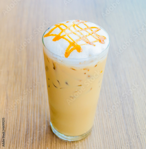 Iced caramel coffee