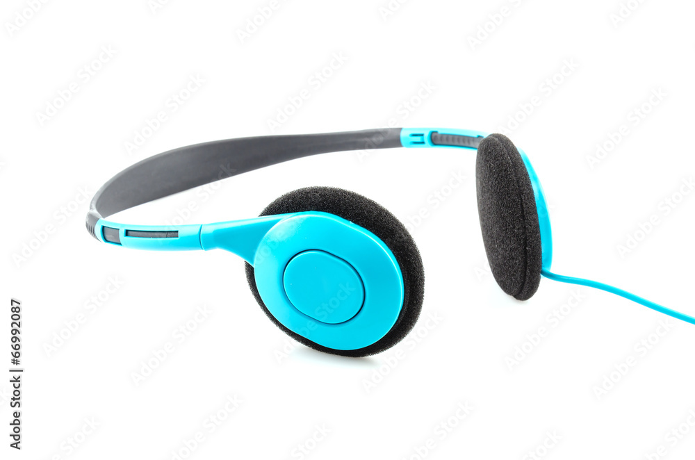 Naklejka premium Headphone isolated white background