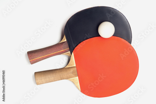Two rackets for playing table tennis