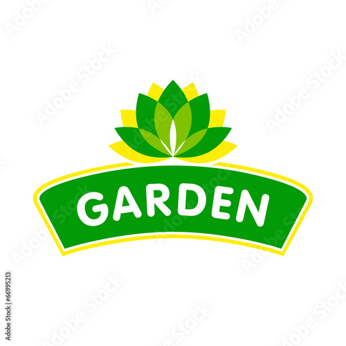 Garden symbol with flower