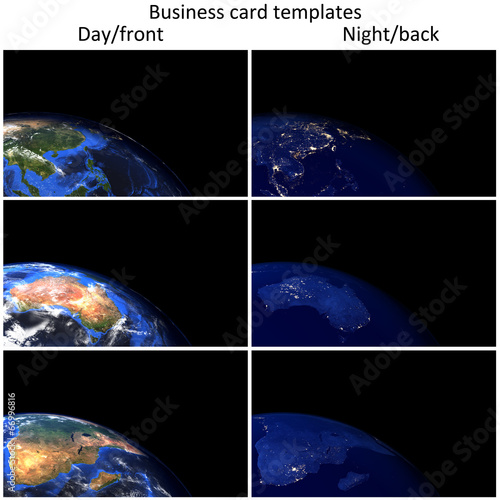 Global day/night business card templates.