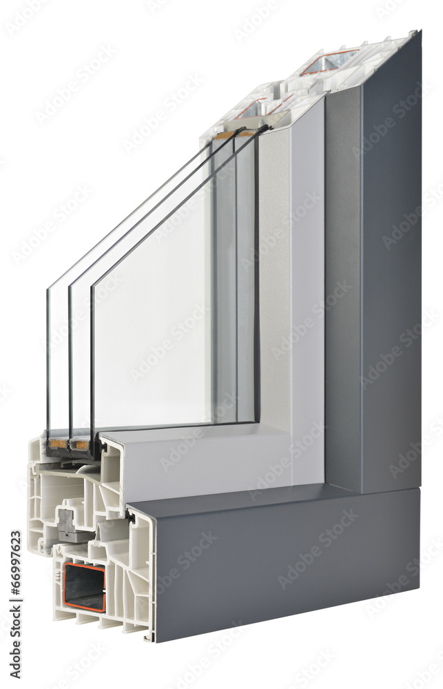 Naklejka premium Aluminium/Plastic window profile