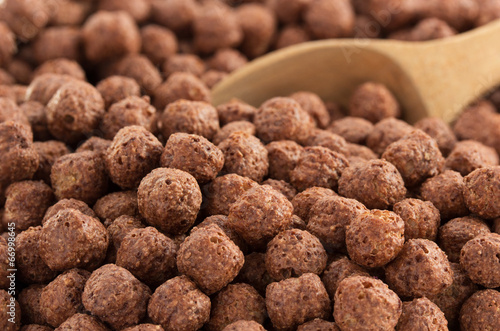 cereal chocolate balls as background