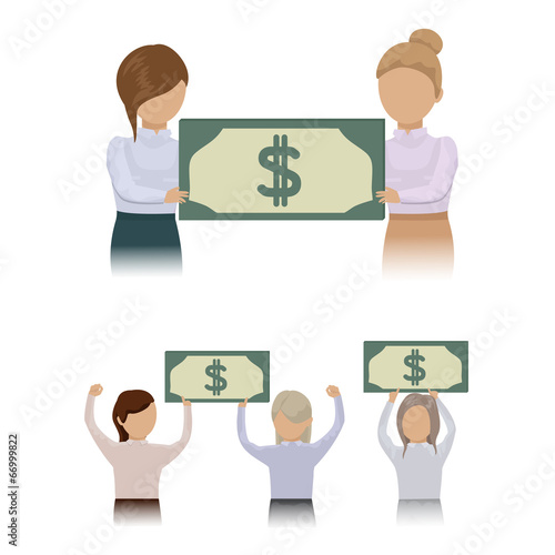 People Big Check Winner - Isolated On White Background