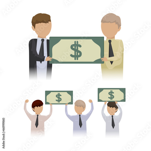 People Big Check Winner - Isolated On White Background