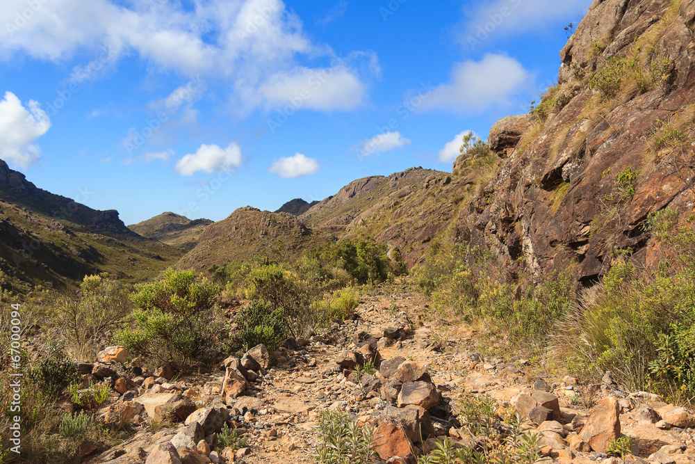 Landscape mountains stone road in Itatiaia National Park, Brazil Landscape mountains stone road in Itatiaia National Park, Brazil