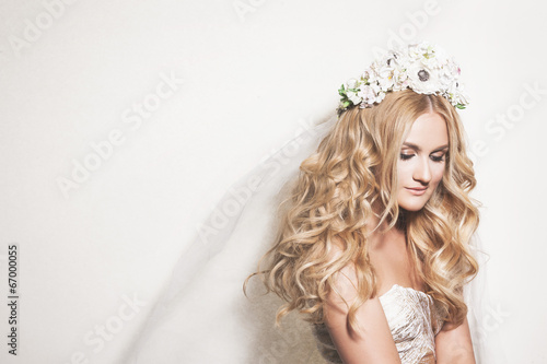 Portrait of Young Gentle Bride