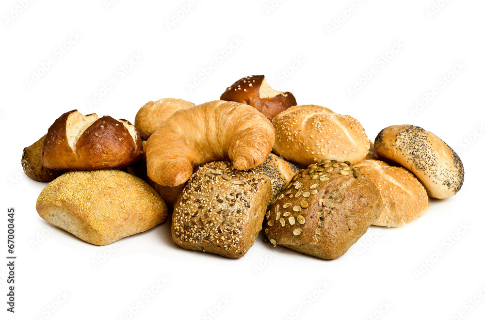 Frühstück Gebäck Brötchen Croissant Frühstück Gebäck Brötchen Croissant