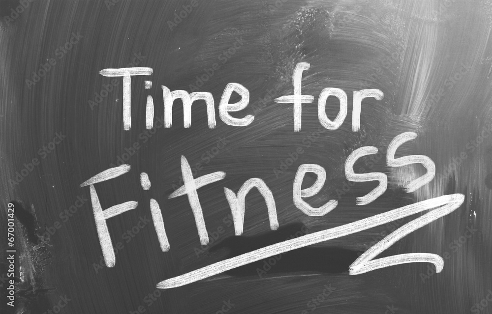 Fototapeta premium Time For Fitness Concept