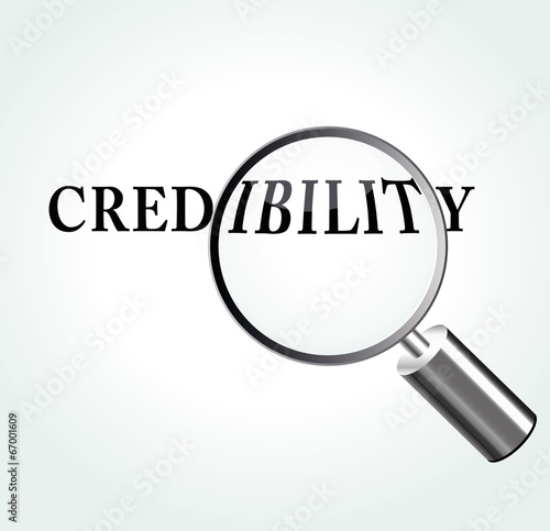 Vector credibility theme illustration