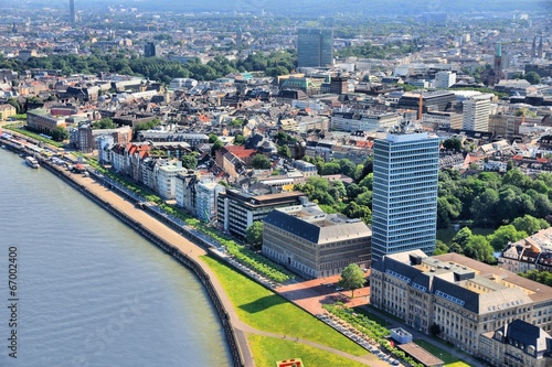 Dusseldorf aerial view in Germany