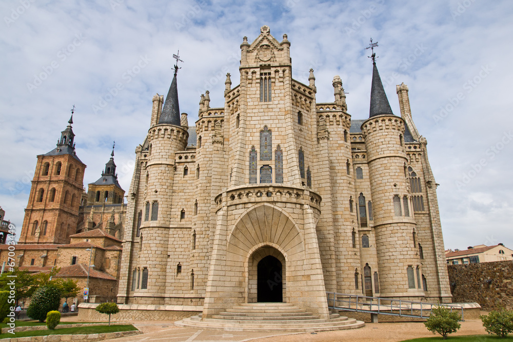 Gaudi palace in Astorga, Leon, Spain