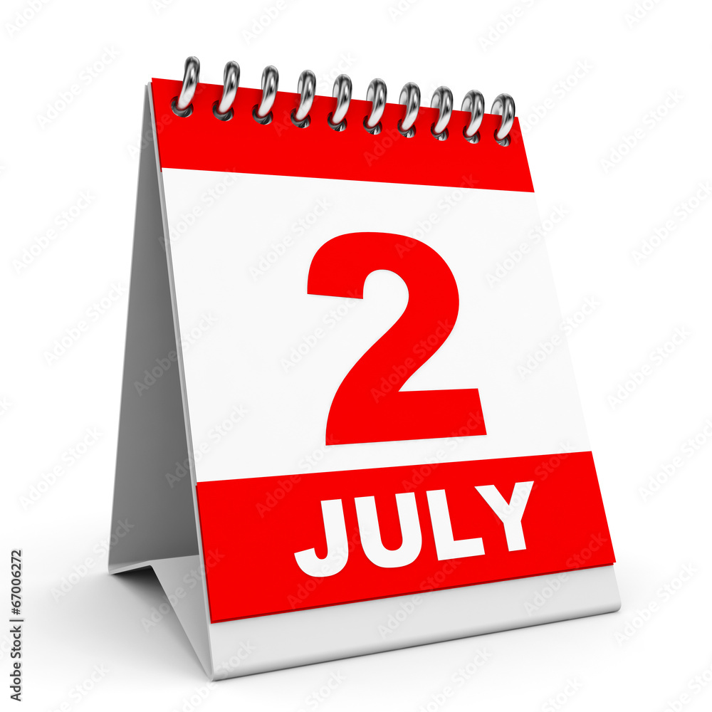 Calendar. 2 July. Calendar. 2 July.