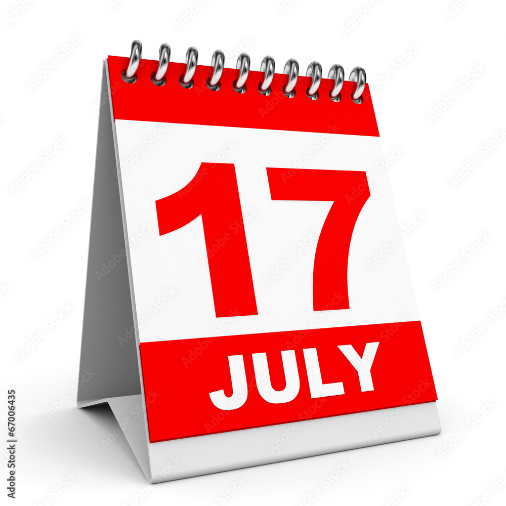 Calendar. 17 July. Calendar. 17 July.