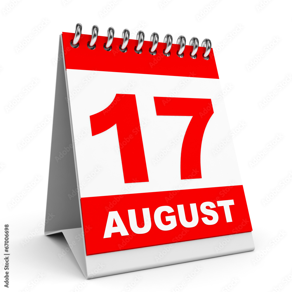 Calendar. 17 August. Calendar. 17 August.
