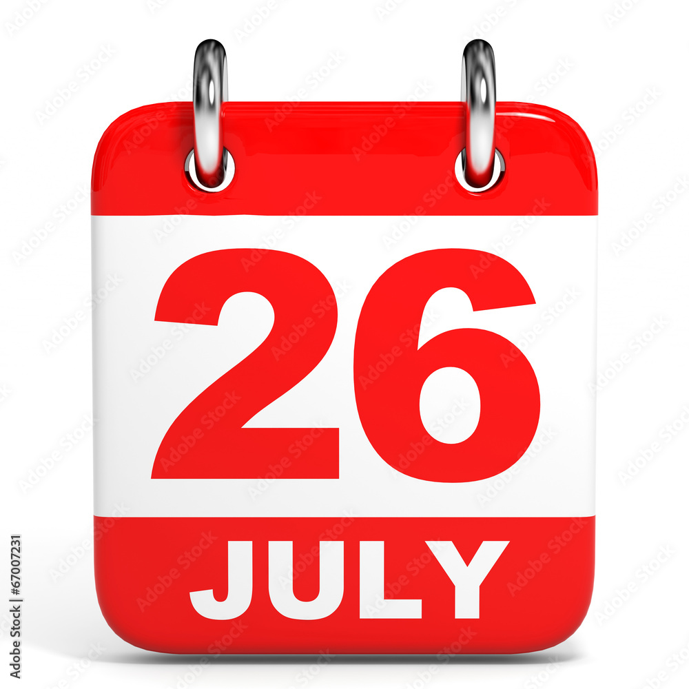 Calendar. 26 July.