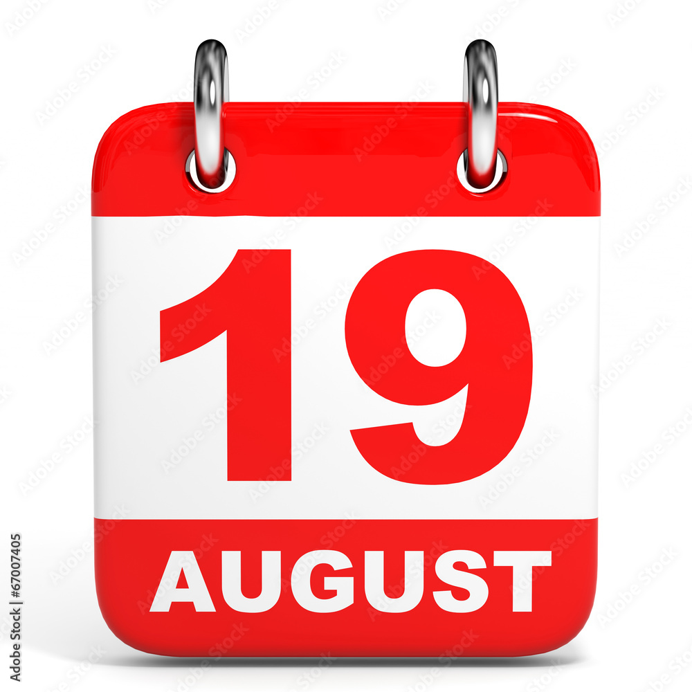 Calendar. 19 August.