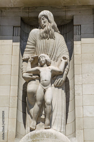 BBC Facade statue photo