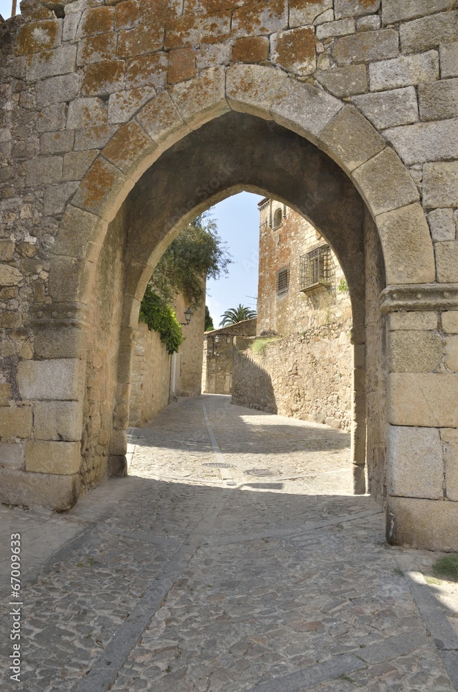 Stone arch in Trujillo, Spain