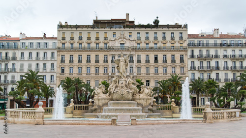 Place de la Liberté - fountain of Liberty square in Toulon