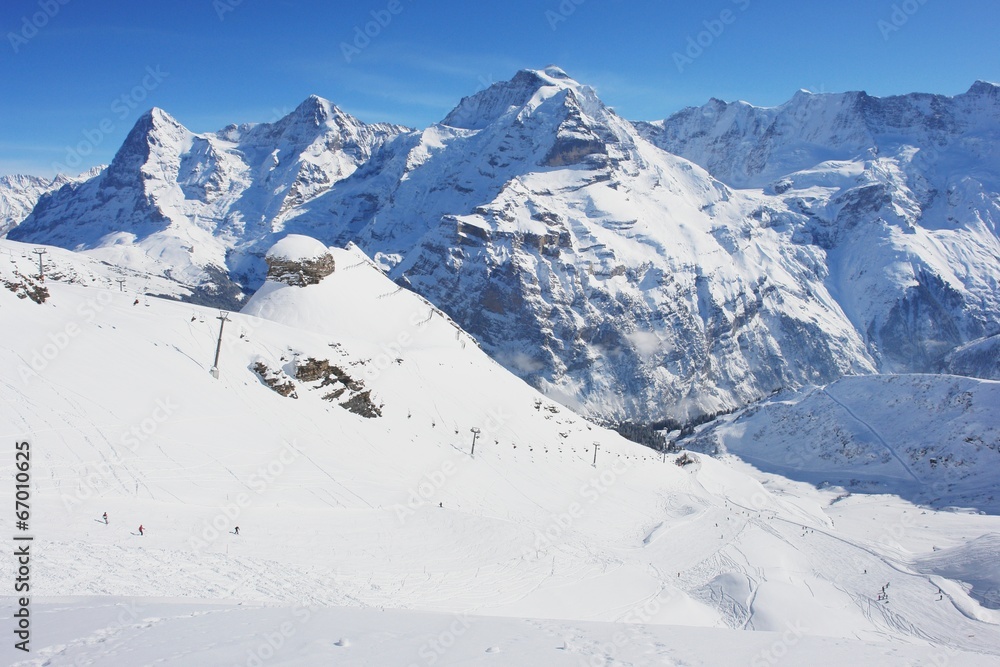 Schilthorn, ski resort in the Bernese Alps, Switzerland