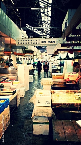 Canvas Print Tokyo fish market