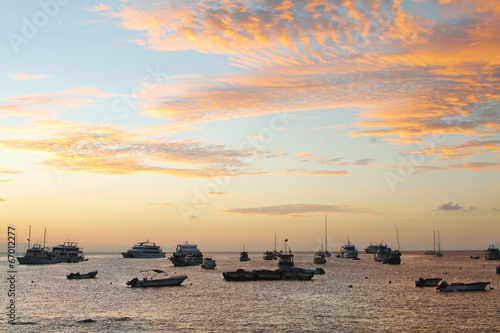 Sunset at Puerto Baquerizo Moreno photo