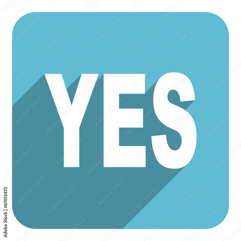 Obraz premium yes flat icon