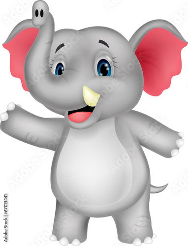 Happy elephant cartoon