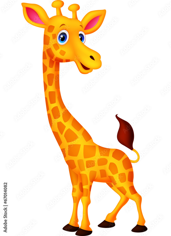 Naklejka premium Cartoon giraffe