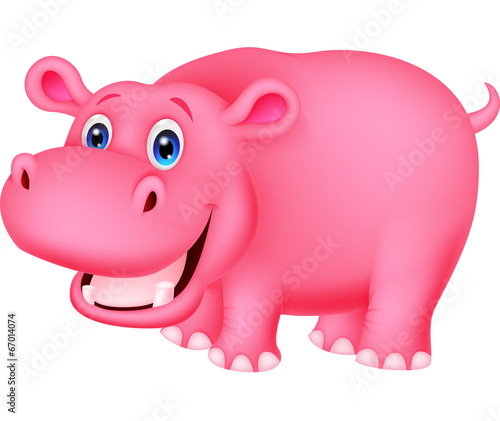 Cute hippo cartoon