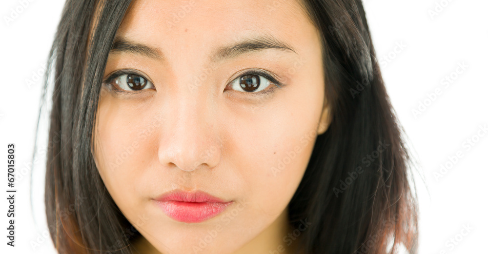 Face of a young Asian beautiful woman