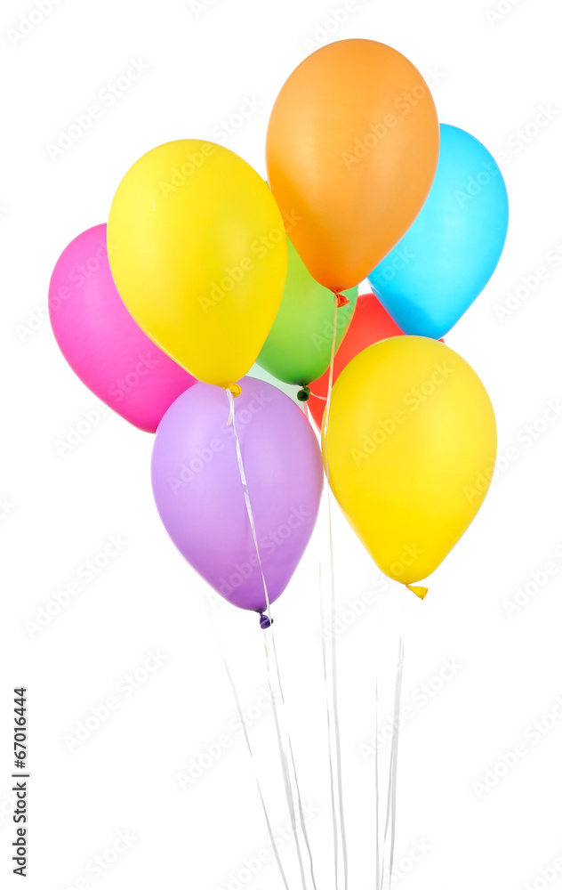 Color balloons isolated on white Color balloons isolated on white