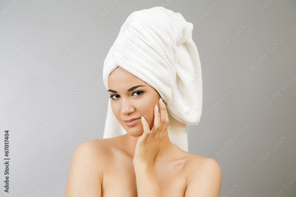 Pretty young woman relaxing in the spa Pretty young woman relaxing in the spa