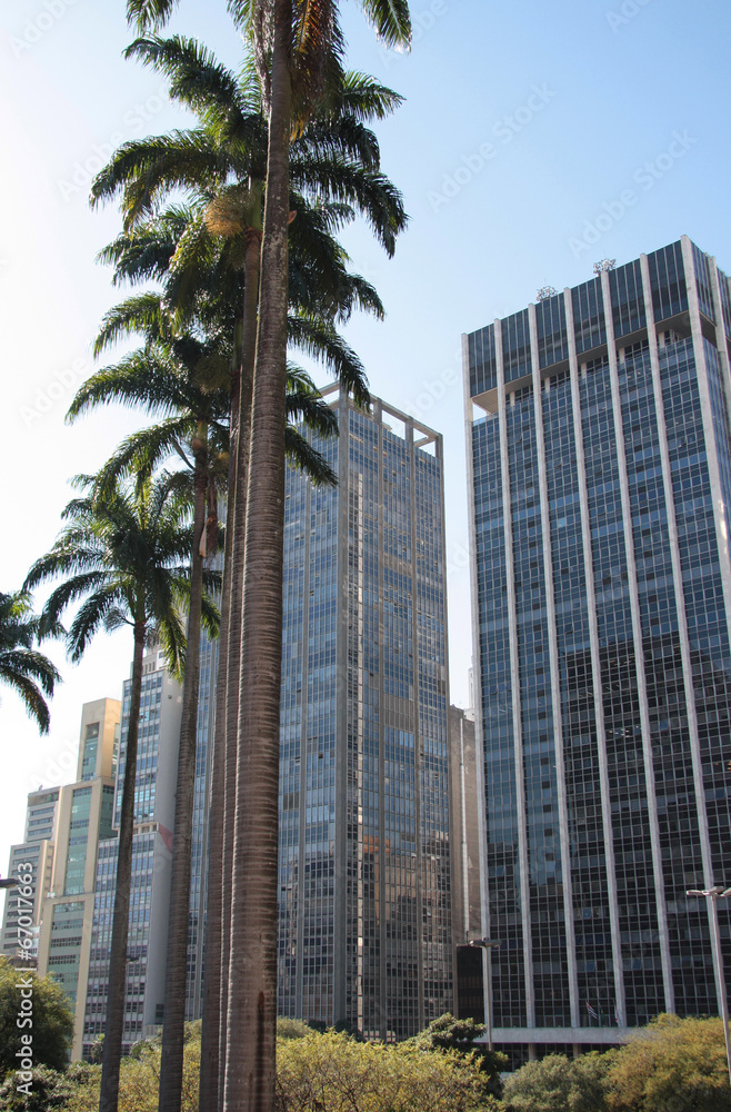 Skyscrapers in central district of Sao Paulo, Brazil