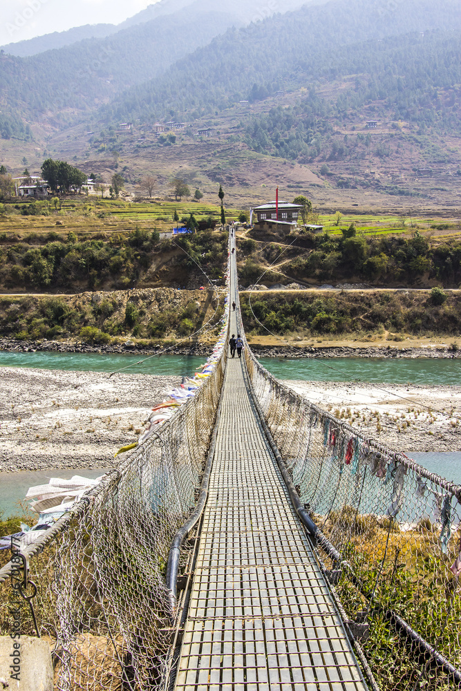 Bhutans longest suspension bridge