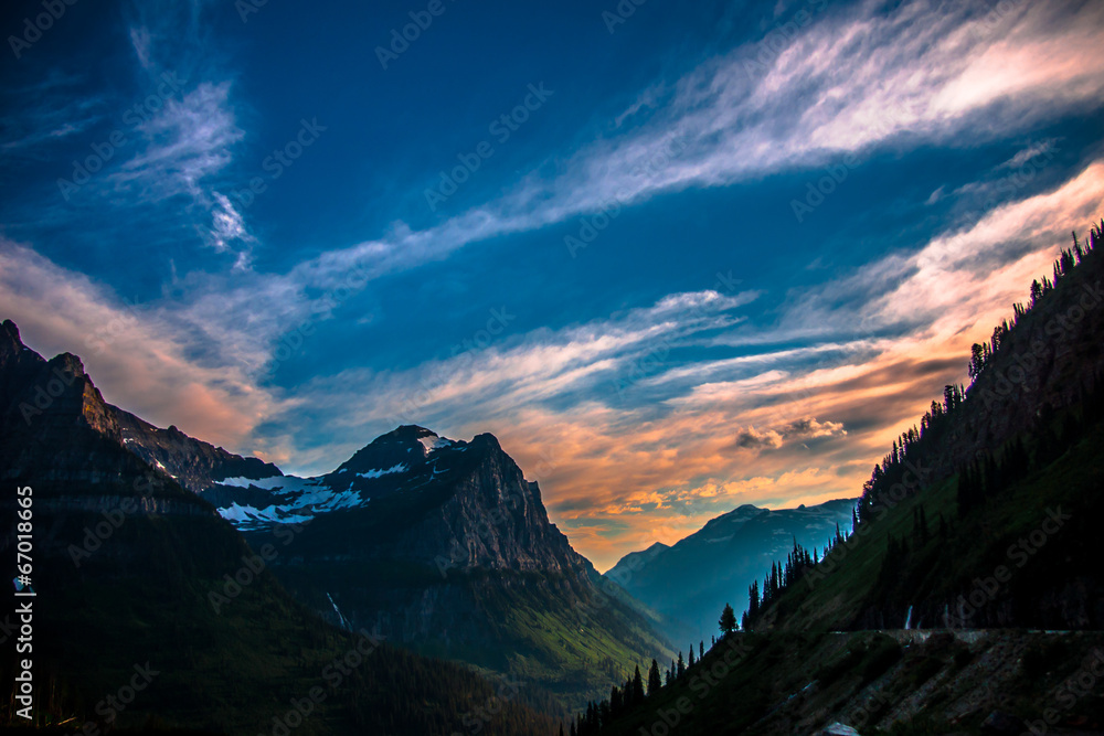 Sunset Over Glacier Sunset Over Glacier