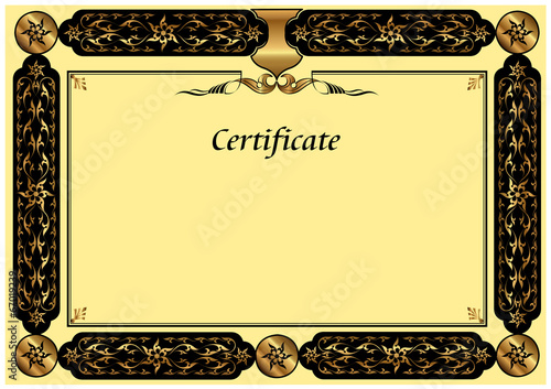 Turkish Gold Certificate Template