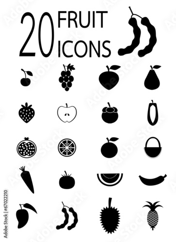 twenty fruit icons