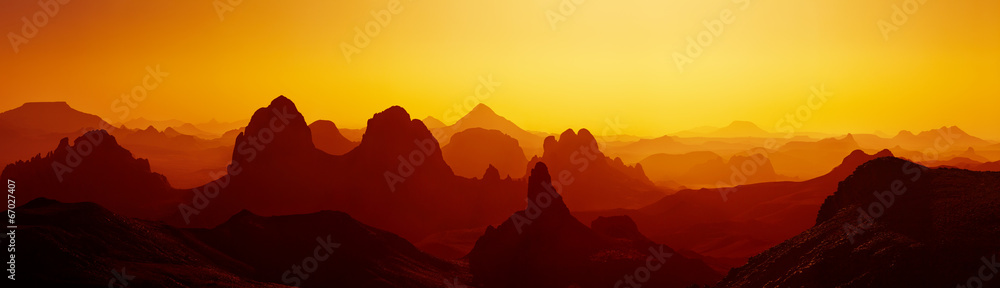 Sunrise in Sahara Desert