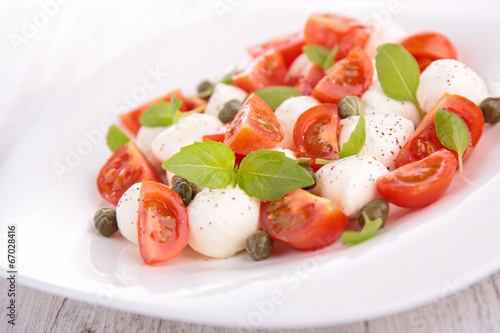 salad with mozzarella and tomato