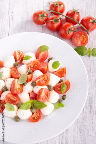 salad with mozzarella and tomato