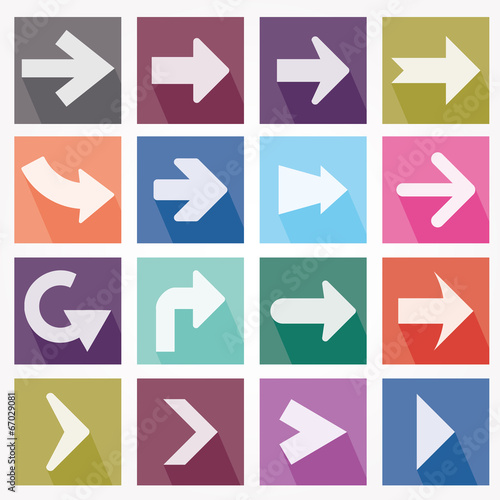 Arrow icons vector illustration shadow
