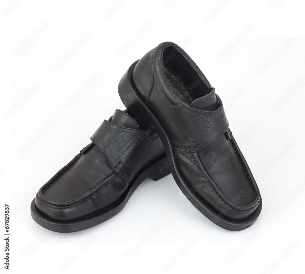 Men black shoes isolated on white background Men black shoes isolated on white background